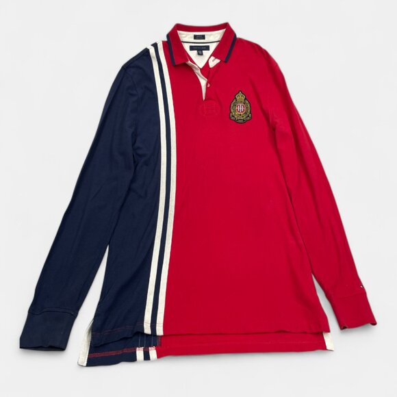 Tommy Hilfiger Other - Tommy Hilfiger  Vintage 1990's New York Crest Long Sleeve Rugby Shirt Men's XL